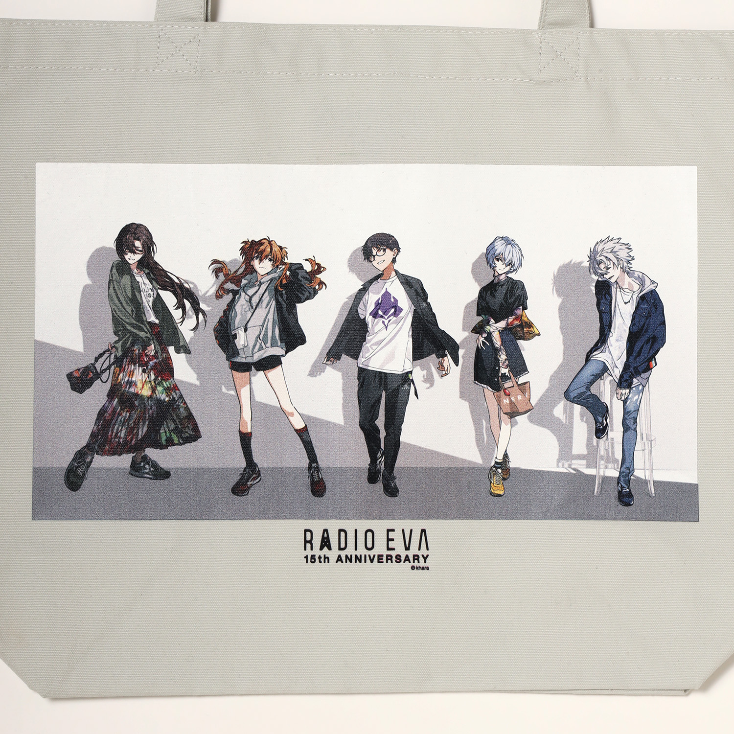 RADIO EVA Illustration Tote Bag δ（Mai Yoneyama）/GRAY(COLOR