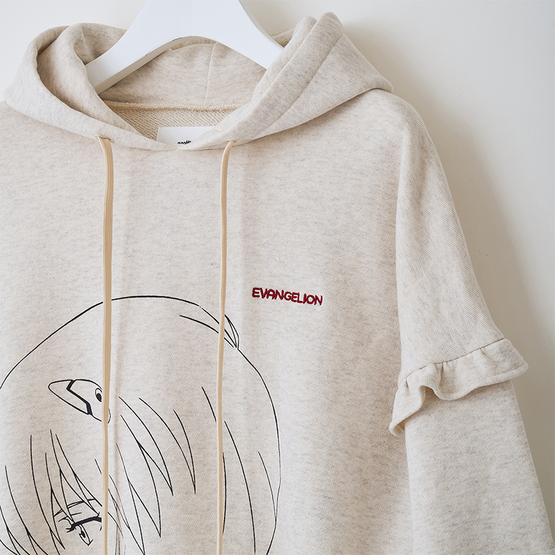 【RADIO EVA"THE 30"】C015 REI Print Hoodie by naokitomizuka/OATMEAL