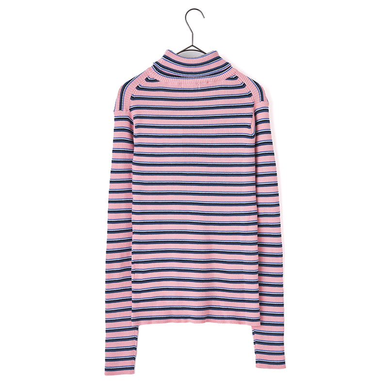 【RADIO EVA"THE 30"】C016 Multi Border EVA Knit by naokitomizuka/PINK(08)