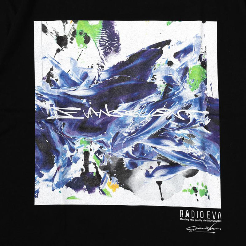RADIO EVA A067 EVANGELION Painting T-Shirt by Cigarette-burns/BLACK(EVA-01) BLACK M