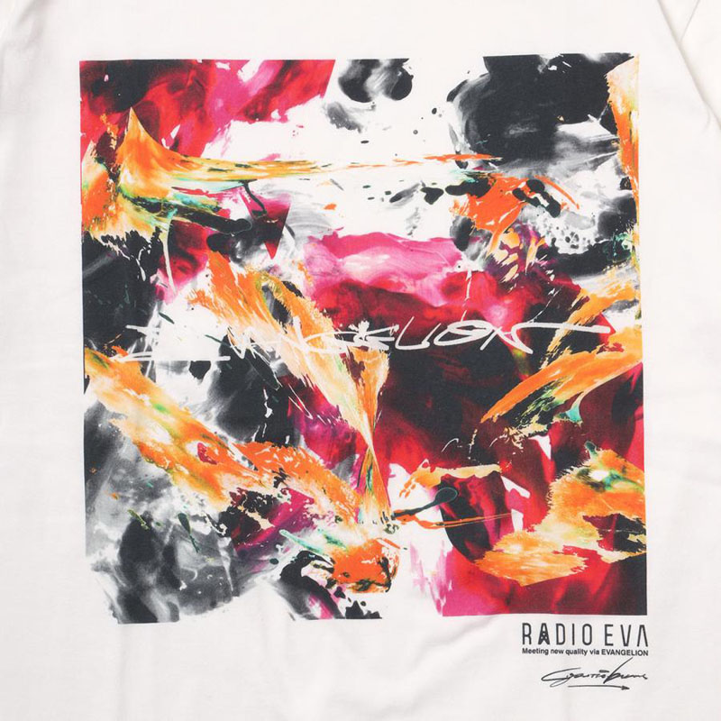 RADIO EVA A067 EVANGELION Painting T-Shirt by Cigarette-burns/WHITE(EVA-02) WHITE M