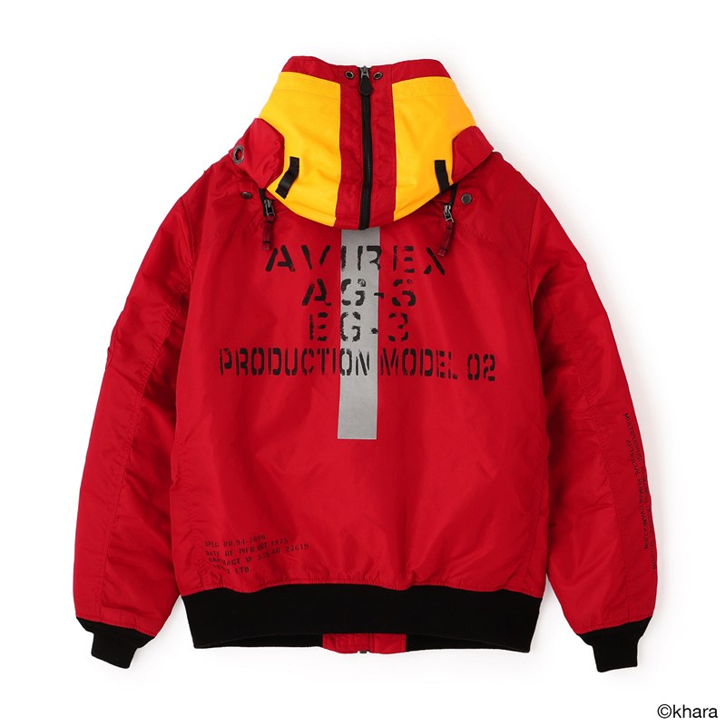 【RADIO EVA"THE 30"】C084 EVANGELION MA-1 REMODEL by AVIREX/RED(EVA-02) RED M