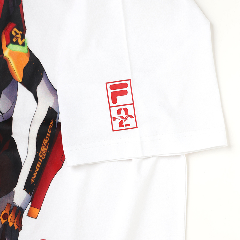 【RADIO EVA"THE 30"】 C007 FILA GRAPHIC T-SHIRT EVANGELION LIMITED /EVA-02(WHITE) EVA-02(WHITE) M