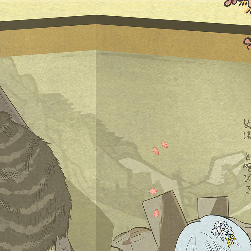 エヴァ浮世絵 箱根八里美人三画揃/レイ/キャラ用マットカラー(版三)