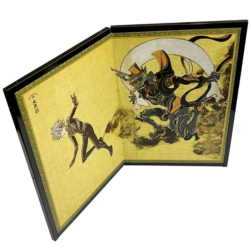 【受注生産品】エヴァ浮世絵屏風「EVANGELION風神雷神図屏風」風神図:Mark.06/カヲル(版三)