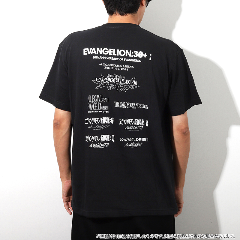 EVANGELION:30+；】Tシャツ・ロゴ/黒 [お届け予定：2026年2月中旬](M