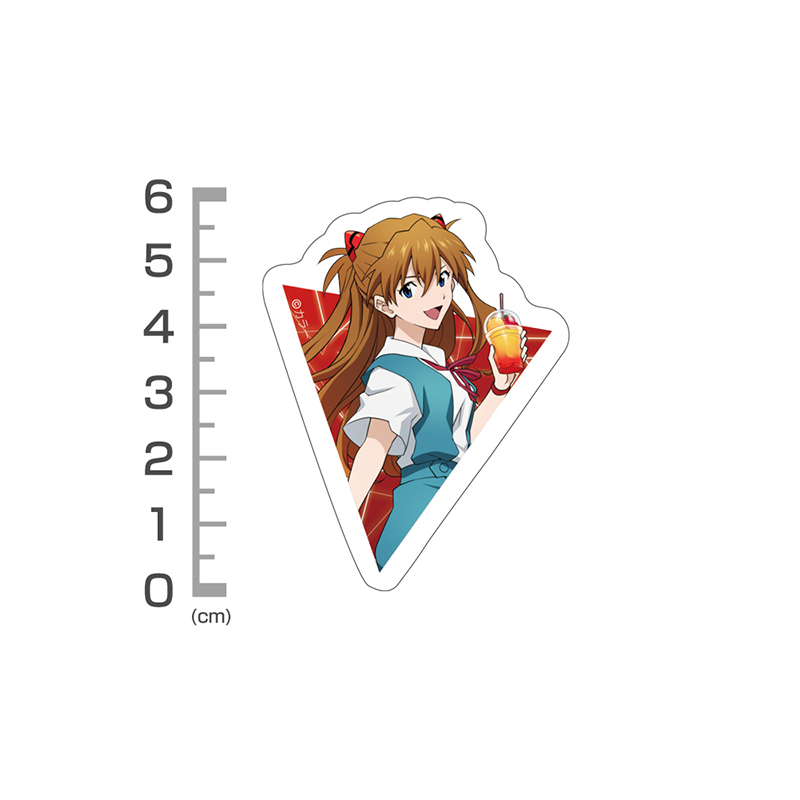 エヴァンゲリオン描きおろし式波・アスカ・ラングレーミニステッカー