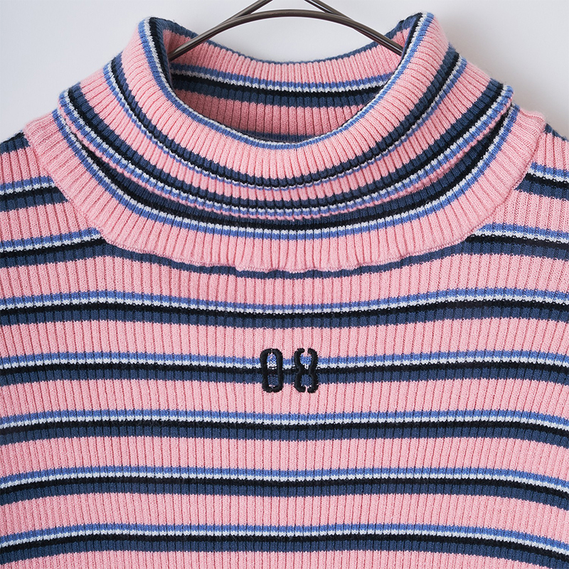 【RADIO EVA"THE 30"】C016 Multi Border EVA Knit by naokitomizuka/PINK(08)