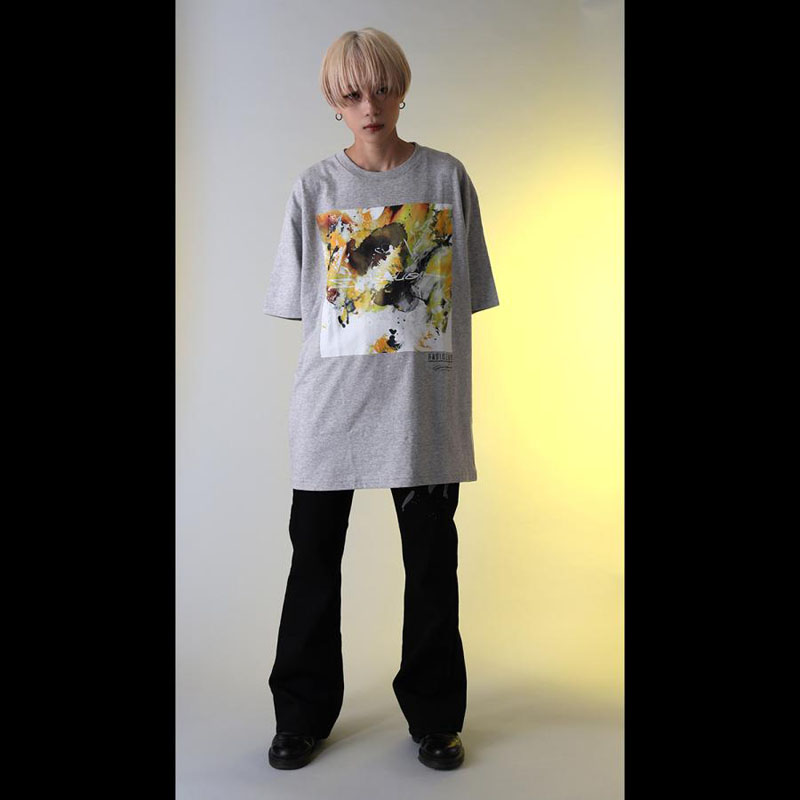 RADIO EVA A067 EVANGELION Painting T-Shirt by Cigarette-burns/GRAY(EVA-00) GRAY M