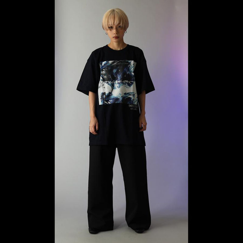 RADIO EVA A067 EVANGELION Painting T-Shirt by Cigarette-burns/NAVY(Mark.06) NAVY M