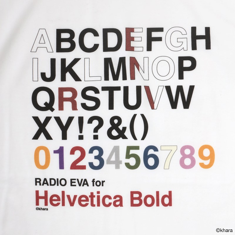 RADIO EVA A358 Helvetica T-Shirt α/WHITE WHITE M