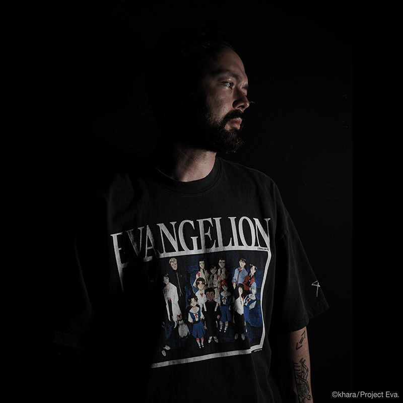 【EVANGELION:95】0096 T-Shirt/BLACK/L