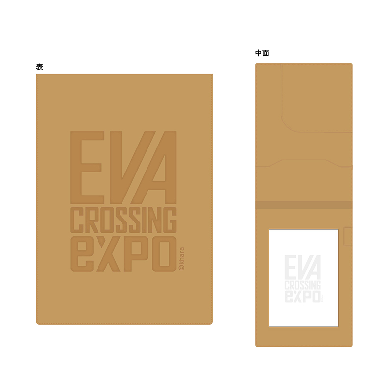 【エヴァンゲリオン大博覧会】合皮製カバー付メモ帳/ロゴ