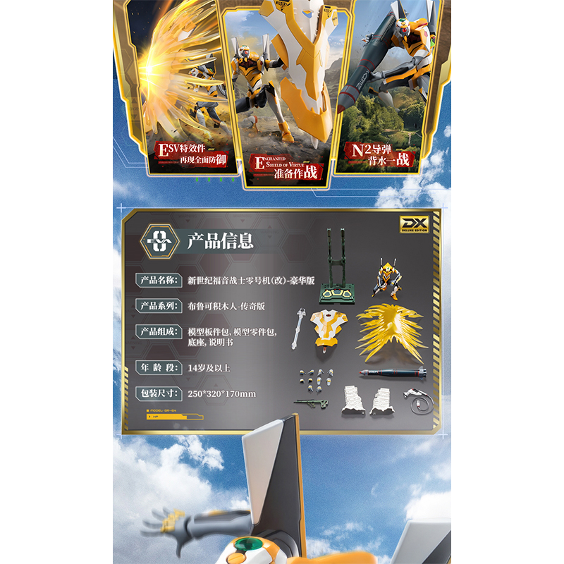 BLOKEESプラスチックキット エヴァンゲリオン/零号機(改)