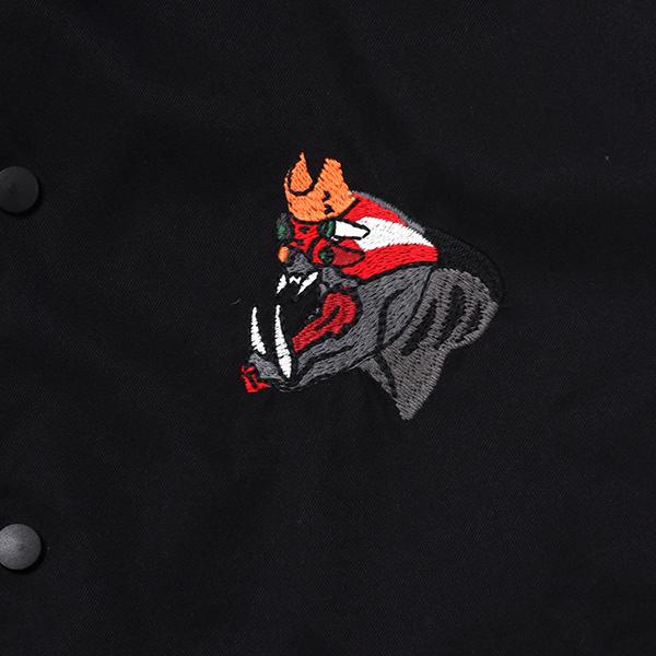 RADIO EVA A053 THE BEAST EMBROIDERY COACH JACKET/BLACK(COLOR)