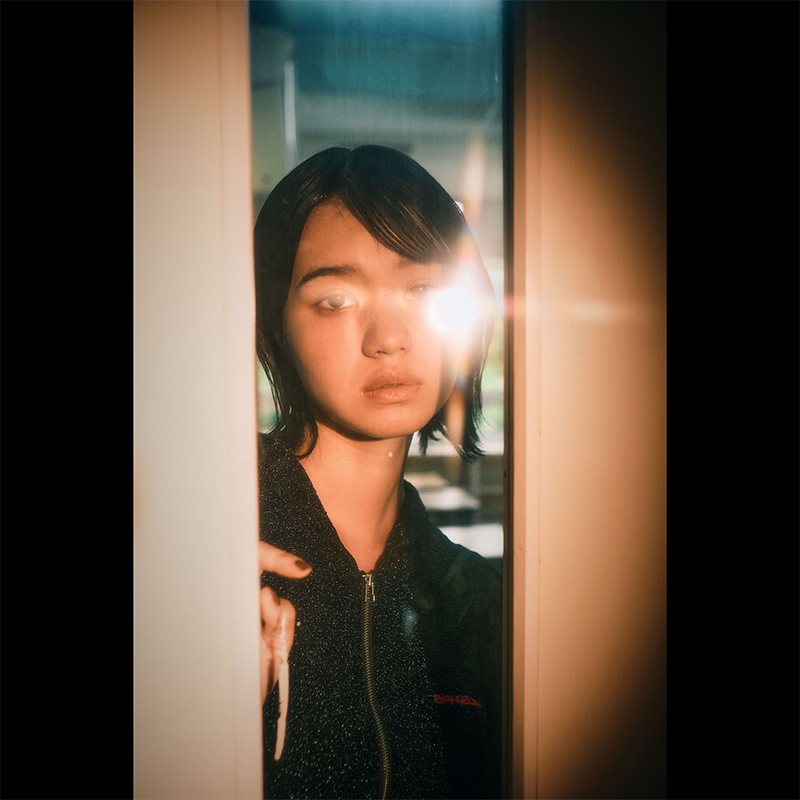 【RADIO EVA"THE 30"】C017 Half Zip Shiny Blouse by naokitomizuka/BLACK BLACK 34