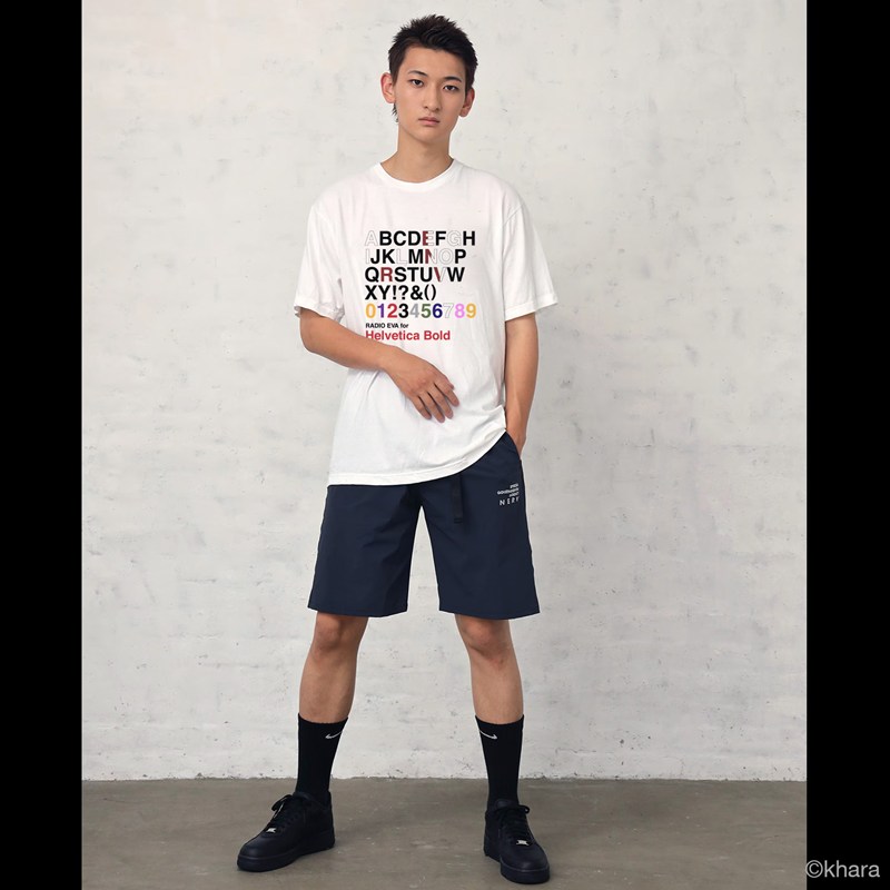 RADIO EVA A358 Helvetica T-Shirt α/WHITE WHITE M