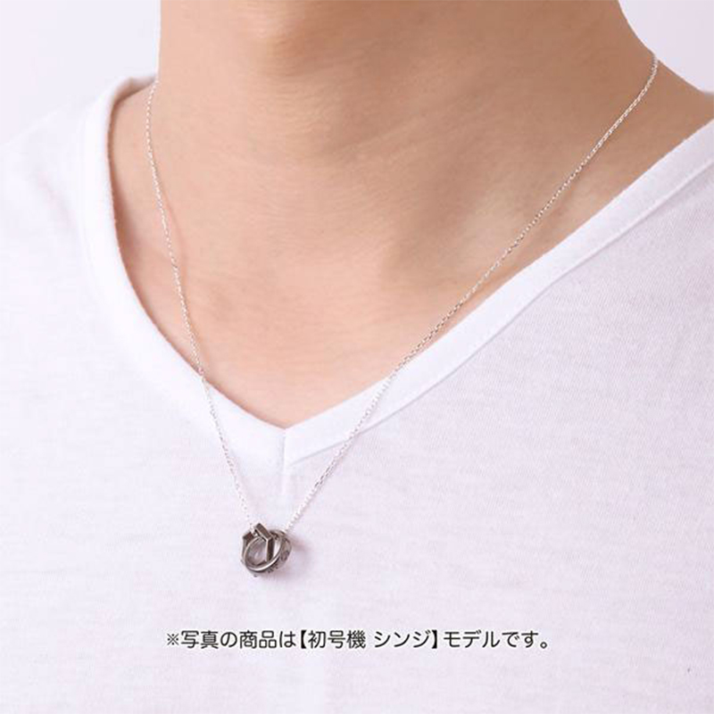 【エヴァ×THE KISSコラボ】初号機シンジ シルバーネックレス 40cm