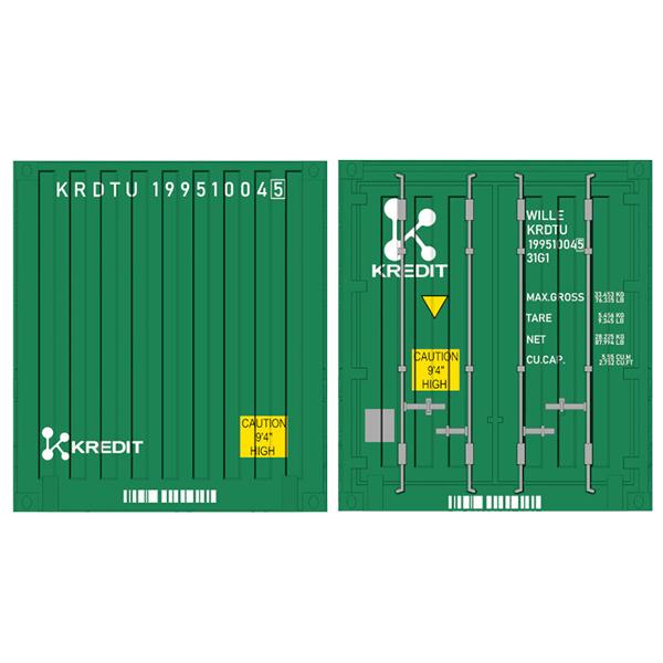 Nゲージ TORM トラム TP-508 KREDIT 海上輸送用コンテナタイプ 3
