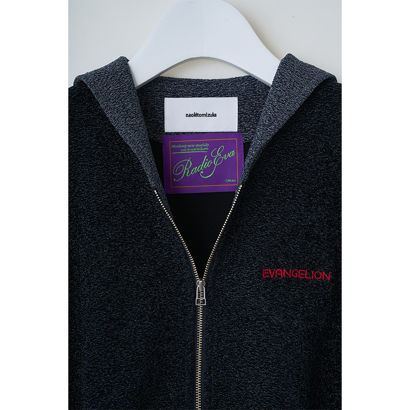 【RADIO EVA"THE 30"】C017 Half Zip Shiny Blouse by naokitomizuka/NAVY NAVY 34