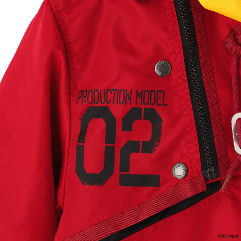 【RADIO EVA"THE 30"】C084 EVANGELION MA-1 REMODEL by AVIREX/RED(EVA-02) RED M