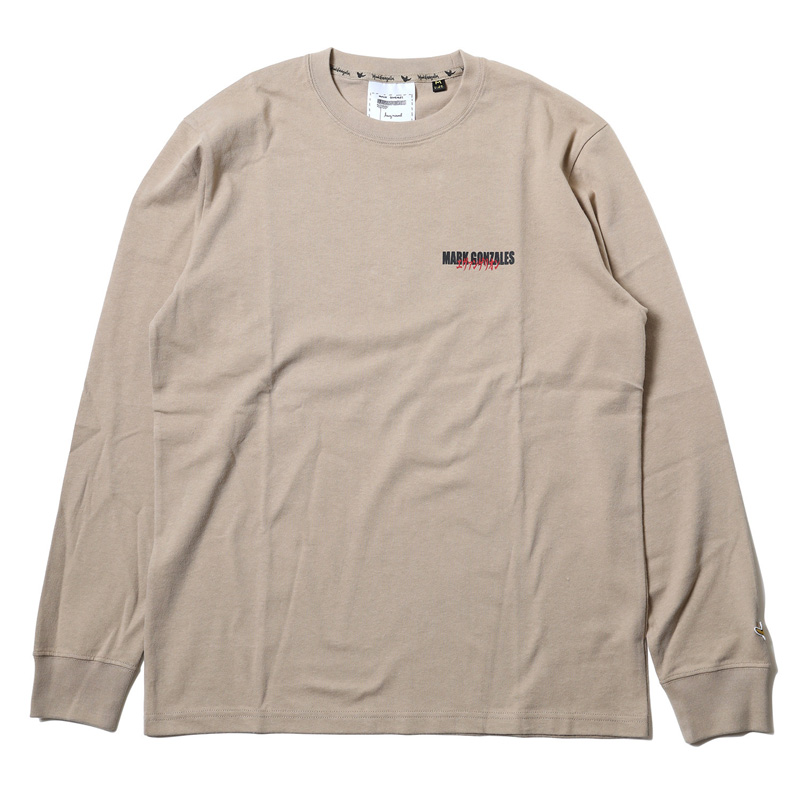 RADIO EVA 735 3rd Impact Pt. L/S TEE by MARK GONZALES/BEIGE