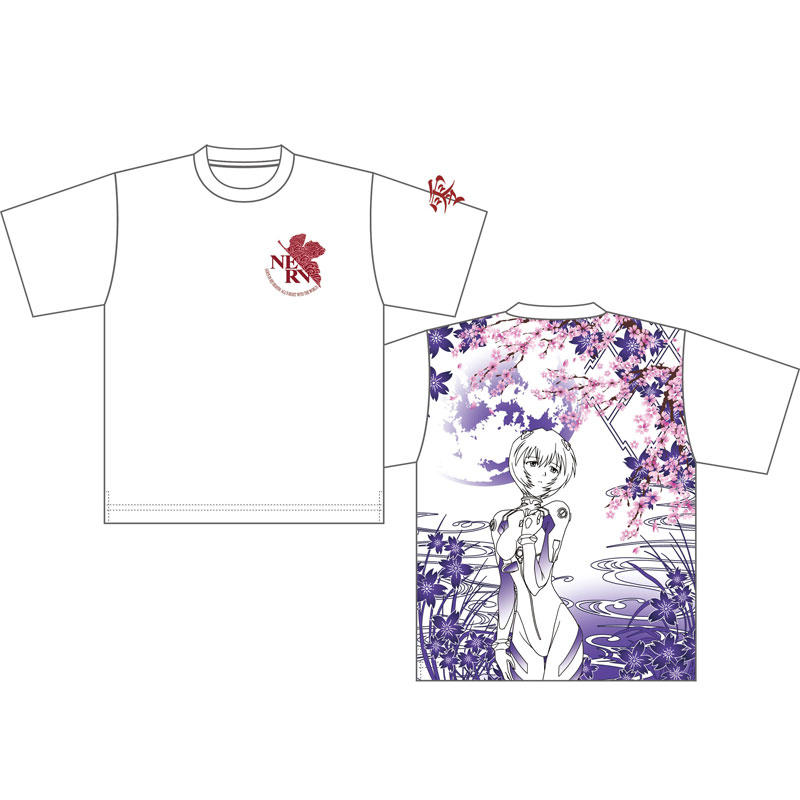 EVA×錦】 綾波桜華満開Tシャツ/白 [お届け予定：2025年8月下旬
