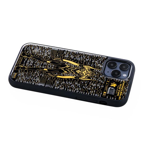 FLASH EVA01 基板アートiPhone 12/12Pro ケース/黒（電子技販）