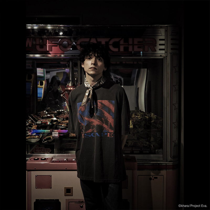 【EVANGELION:95】0075 T-Shirt/BLACK BLACK S