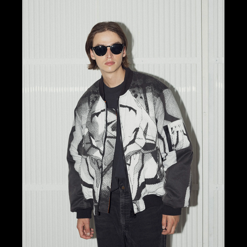 F.M.C.D. x EVANGELION】DOUBLE FACE PADDED BOMBER JACKET