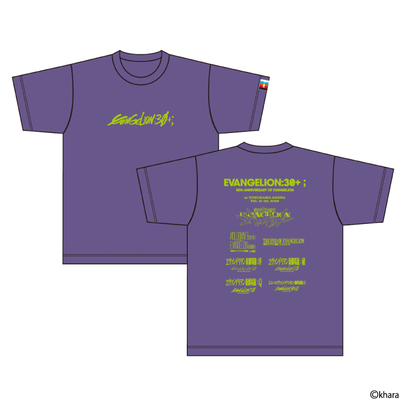 EVANGELION:30+；】Tシャツ・ロゴ/紫 [お届け予定：2026年2月中旬](M