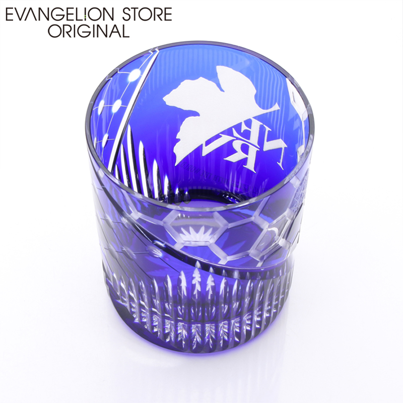 EVA STORE オリジナル 江戸切子ネルフグラス/ルリ: グッズ・雑貨