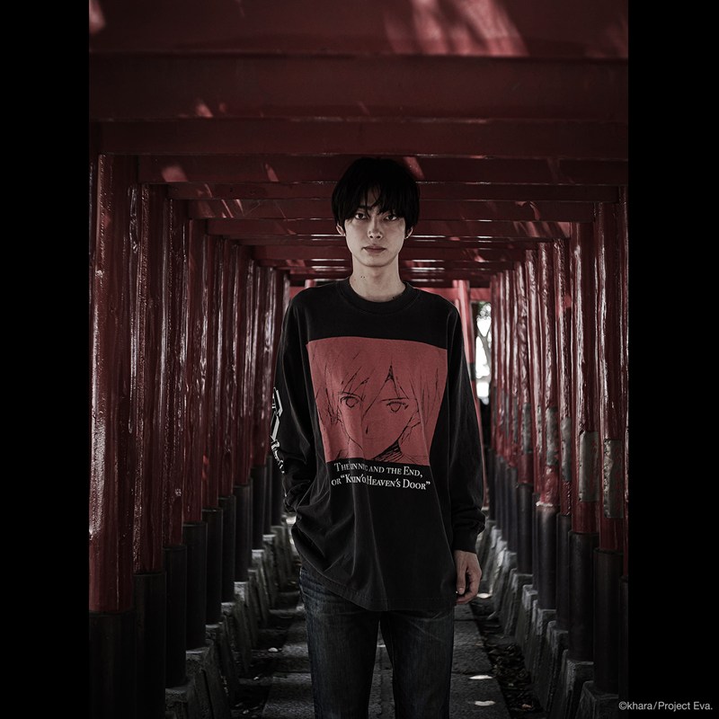 【EVANGELION:95】0110 Cutsew/BLACK BLACK L