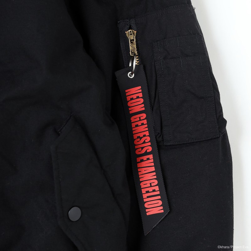 【EVANGELION:95】0119 MA-1 Jacket/BLACK BLACK XL