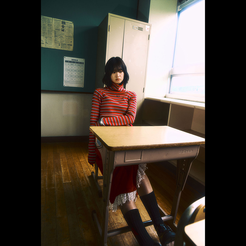 【RADIO EVA"THE 30"】C016 Multi Border EVA Knit by naokitomizuka/RED(02)