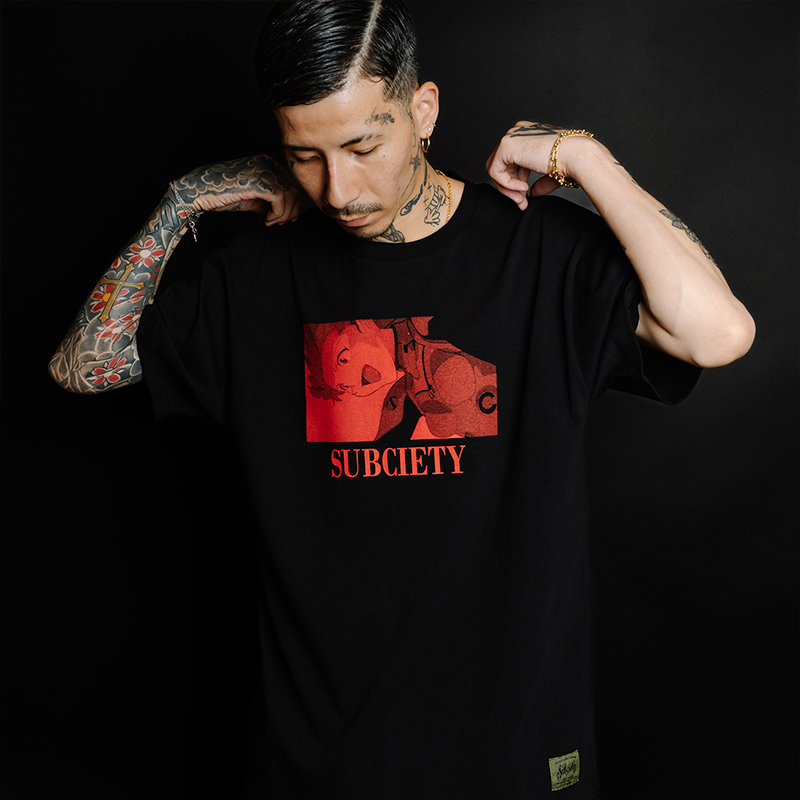 【RADIO EVA"THE 30"】C045 DISC11 (ASUKA)TEE by Subciety/BLACK BLACK S