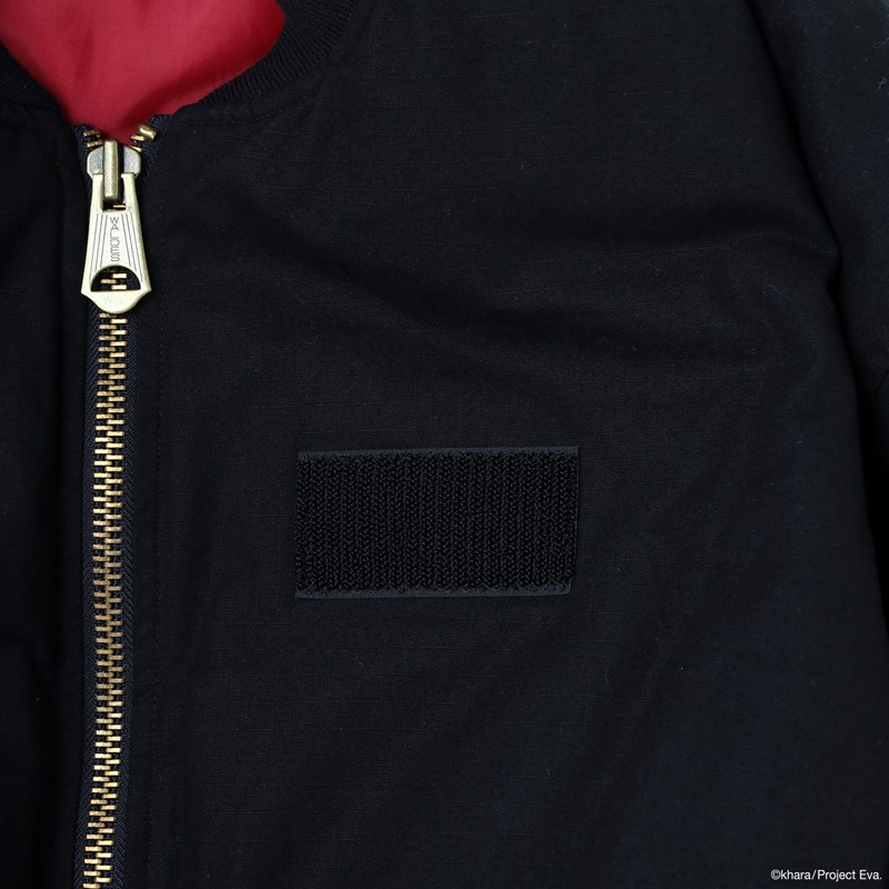 【EVANGELION:95】0119 MA-1 Jacket/BLACK BLACK XL