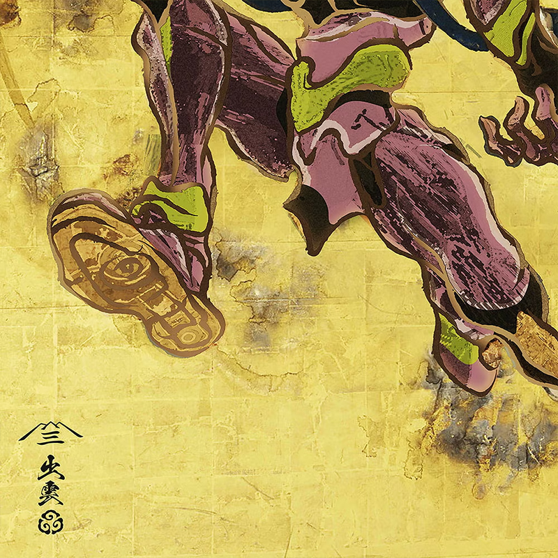【受注生産品】エヴァ浮世絵屏風「EVANGELION風神雷神図屏風」雷神図:初号機/シンジ(版三)