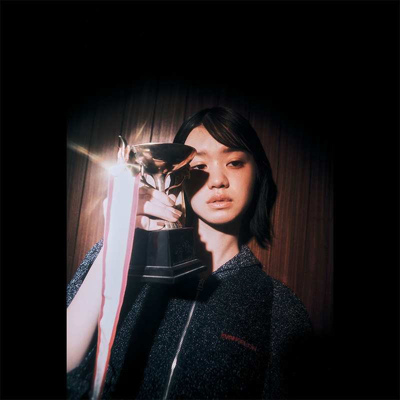 【RADIO EVA"THE 30"】C017 Half Zip Shiny Blouse by naokitomizuka/NAVY NAVY 34