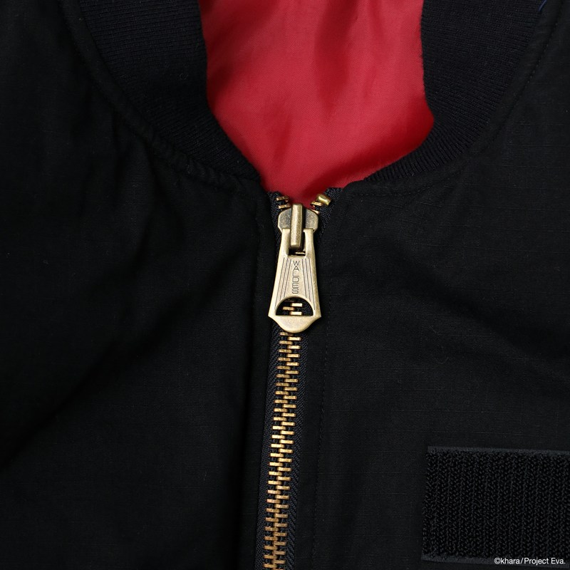 【EVANGELION:95】0119 MA-1 Jacket/BLACK BLACK XL