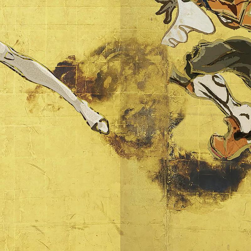 【受注生産品】エヴァ浮世絵屏風「EVANGELION風神雷神図屏風」風神図:零号機/レイ(版三)
