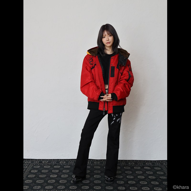 【RADIO EVA"THE 30"】C084 EVANGELION MA-1 REMODEL by AVIREX/RED(EVA-02) RED M