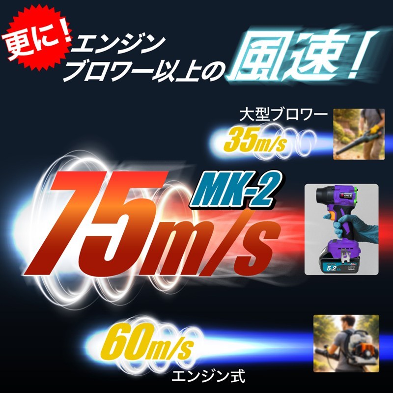 【ワークブランドA.T.FIELD】AERO TOOLS MK-2 超強力ブロワー /2号機(シェード)