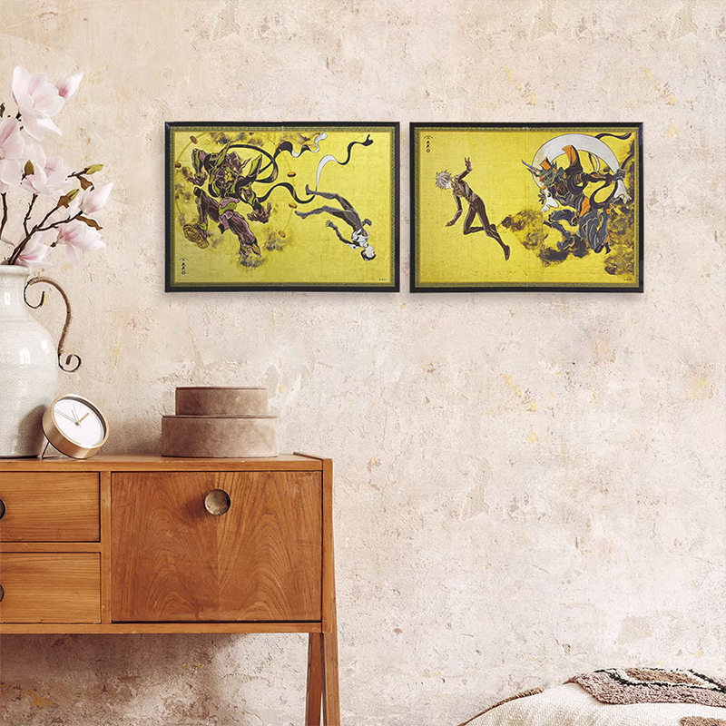 【受注生産品】エヴァ浮世絵屏風「EVANGELION風神雷神図屏風」風神図:Mark.06/カヲル(版三)