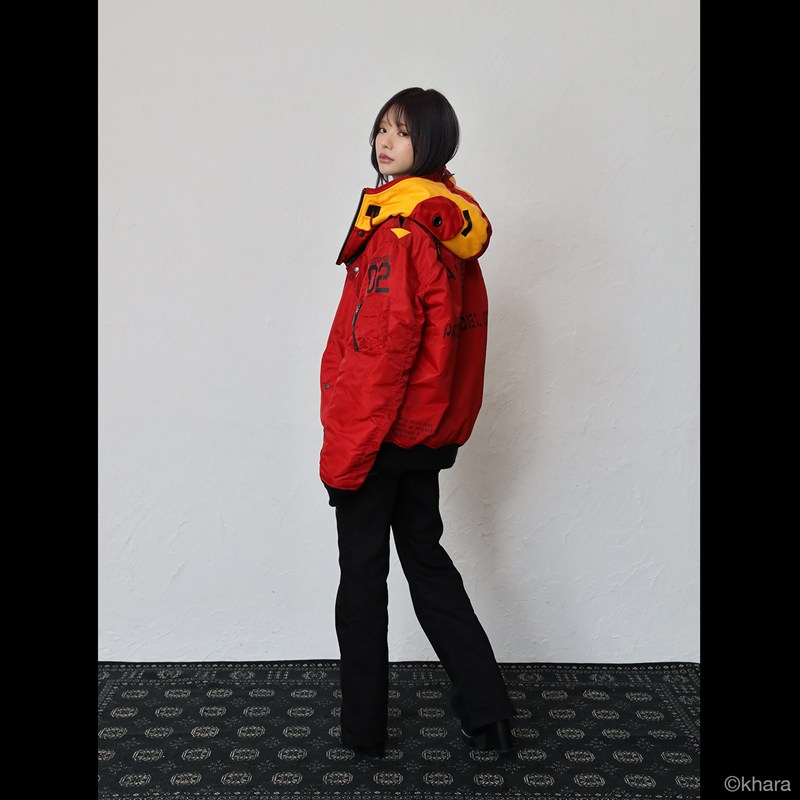 【RADIO EVA"THE 30"】C084 EVANGELION MA-1 REMODEL by AVIREX/RED(EVA-02) RED M