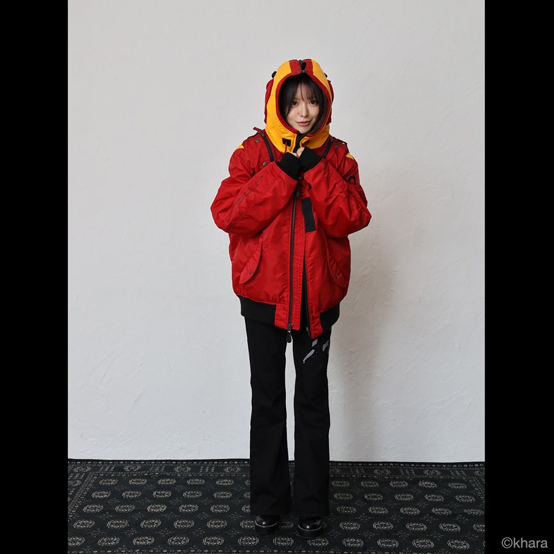 【RADIO EVA"THE 30"】C084 EVANGELION MA-1 REMODEL by AVIREX/RED(EVA-02) RED M