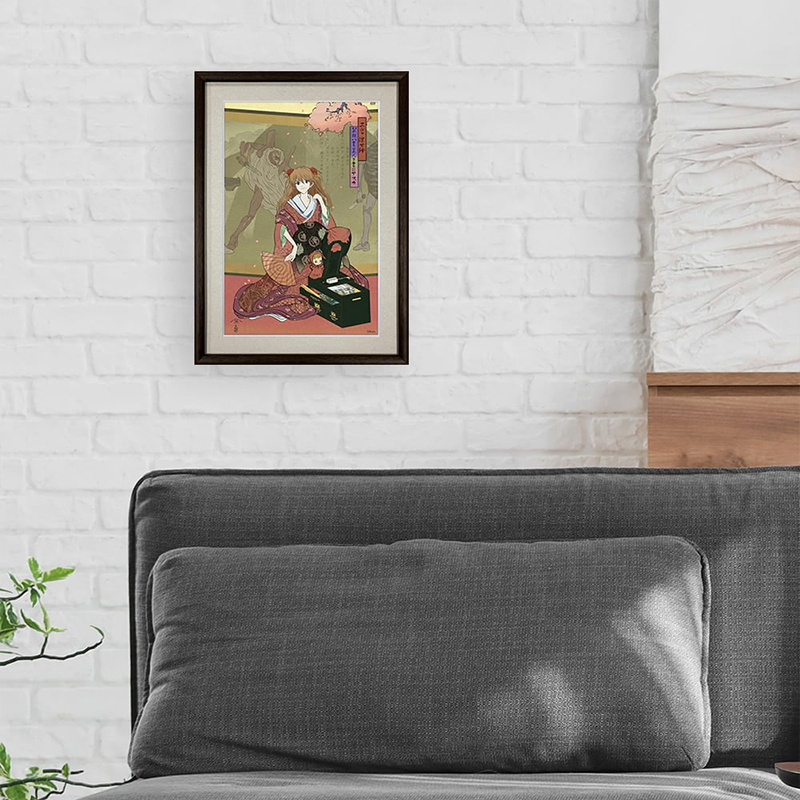 エヴァ浮世絵 箱根八里美人三画揃/アスカ/共通マットカラー(版三)