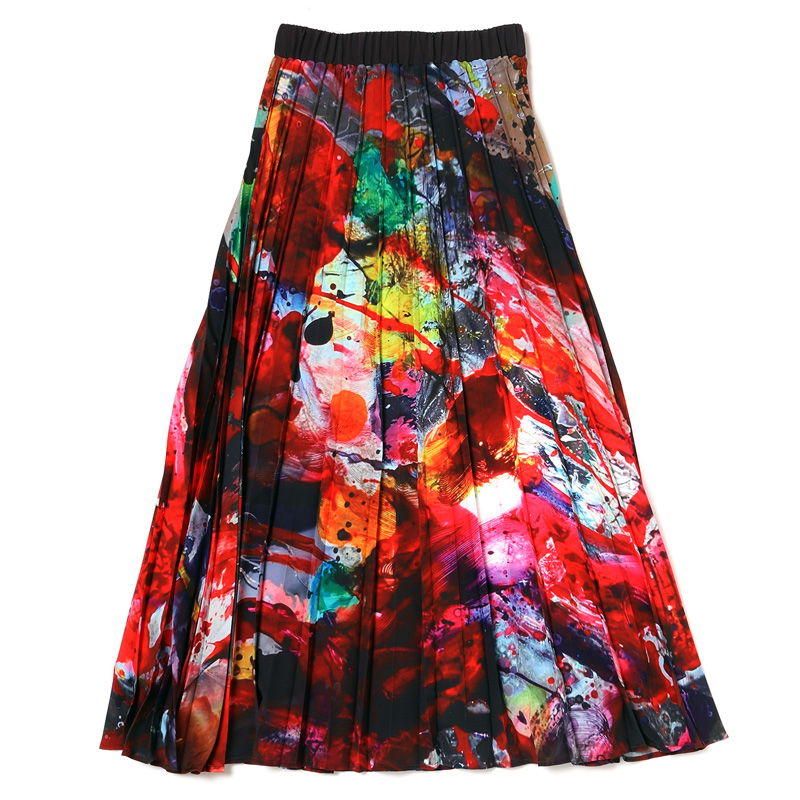 RADIOEVA/スカート/Graffiti Pleated Skirt