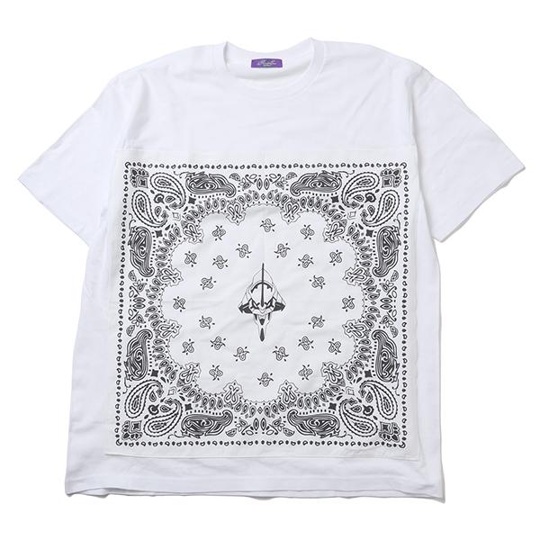 RADIO EVA 771 EVA-01 PAISLEYS BANDANA T-Shirt/WHITE×WHITE