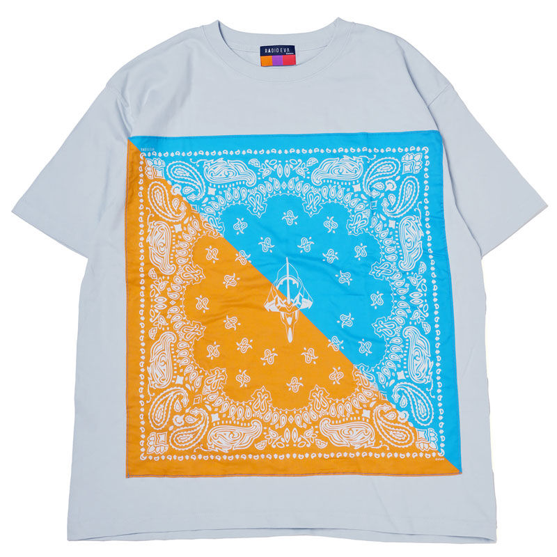 RADIO EVA A208 EVA-01 PAISLEYS 2TONE BANDANNA T-Shirt/BLUE  [お届け予定：2024年4月中旬]: ファッション | EVANGELION STORE オンライン